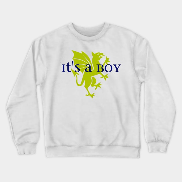 It's a Boy: Golden Dragon Crewneck Sweatshirt by TheDaintyTaurus